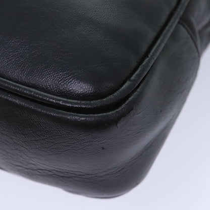 CHANEL Shoulder Bag Leather Black CC bs18212