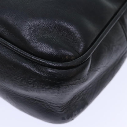 CHANEL Shoulder Bag Leather Black CC bs18212