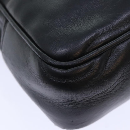CHANEL Shoulder Bag Leather Black CC bs18212