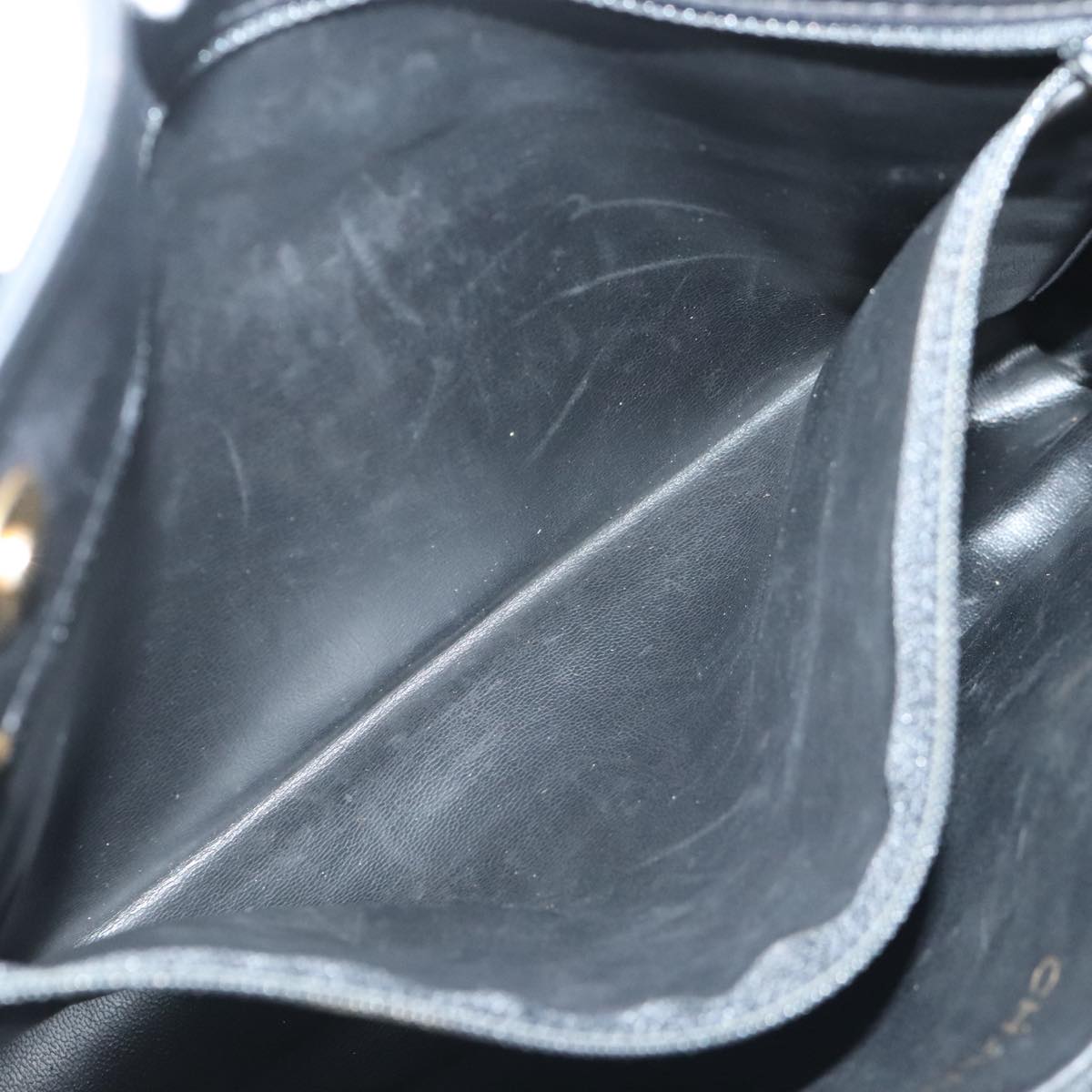 CHANEL Shoulder Bag Leather Black CC bs18212