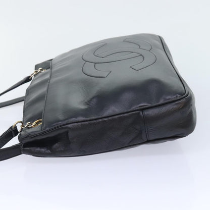 CHANEL Shoulder Bag Leather Black CC bs18212