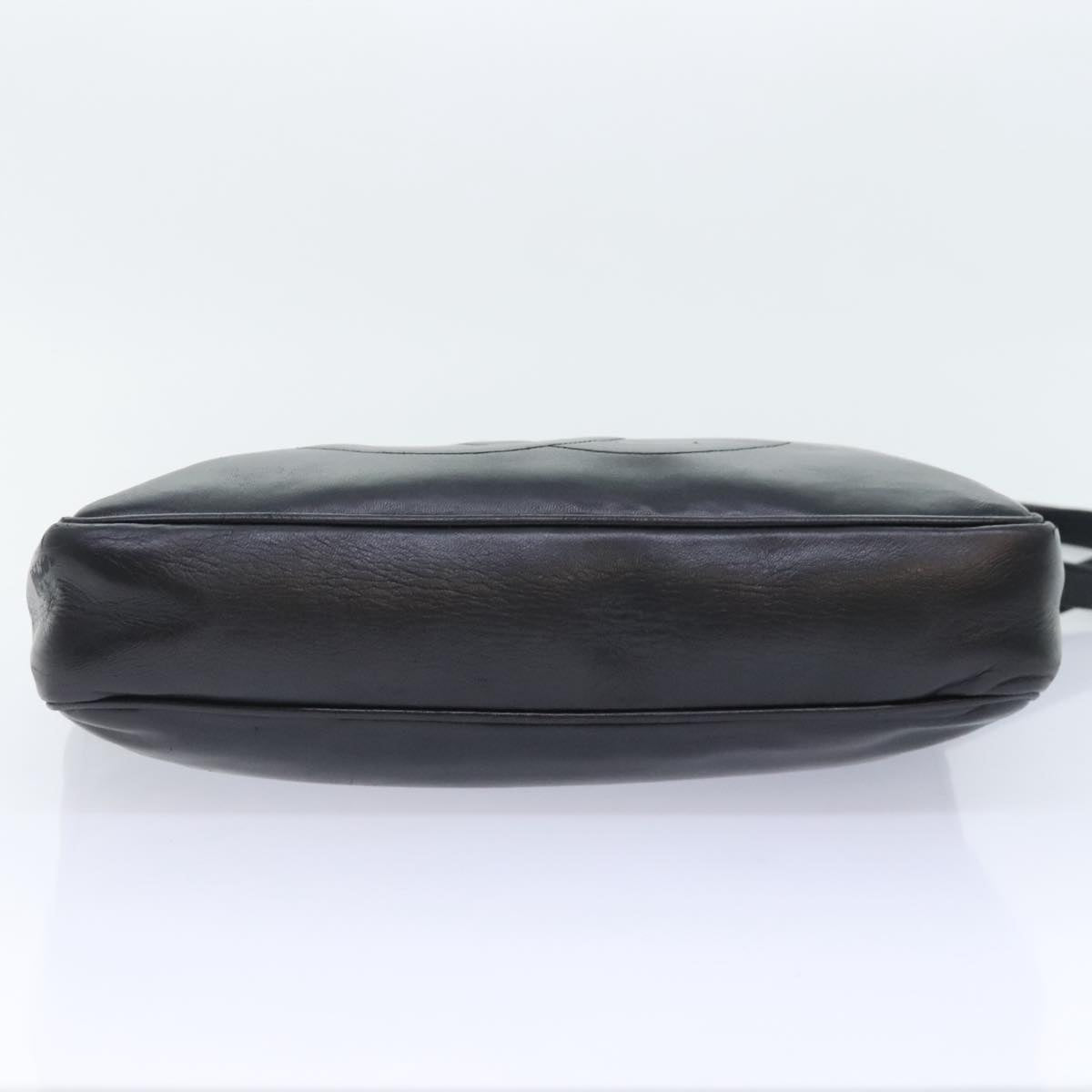 CHANEL Shoulder Bag Leather Black CC bs18212