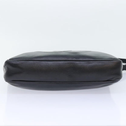 CHANEL Shoulder Bag Leather Black CC bs18212