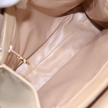 CHANEL V Stitch Hand Bag Lamb Skin 2way Beige CC bs18217