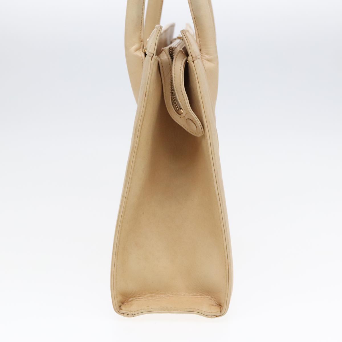 CHANEL V Stitch Hand Bag Lamb Skin 2way Beige CC bs18217