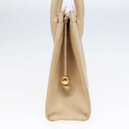 CHANEL V Stitch Hand Bag Lamb Skin 2way Beige CC bs18217