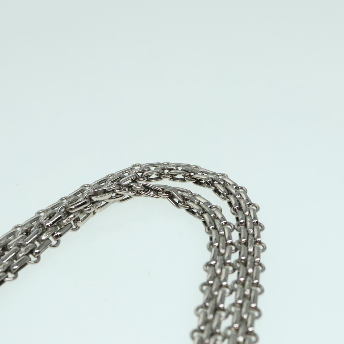 CHANEL Matelasse Chain Hand Bag Cotton Purple Silver CC bs18352