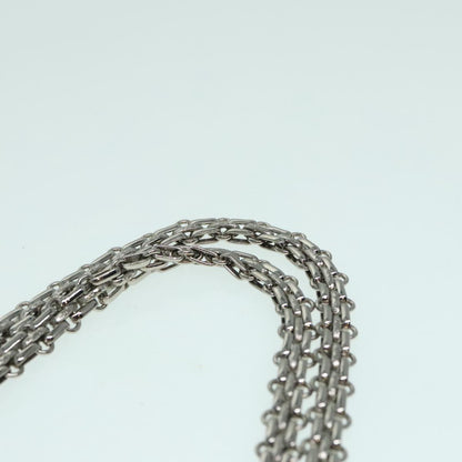 CHANEL Matelasse Chain Hand Bag Cotton Purple Silver CC bs18352