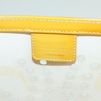 CHANEL COCO Mark Hand Bag Patent leather Yellow CC bs18402