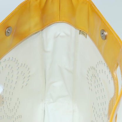 CHANEL COCO Mark Hand Bag Patent leather Yellow CC bs18402
