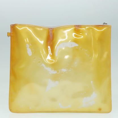 CHANEL COCO Mark Hand Bag Patent leather Yellow CC bs18402