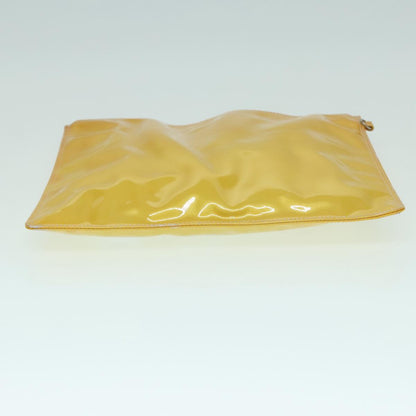 CHANEL COCO Mark Hand Bag Patent leather Yellow CC bs18402