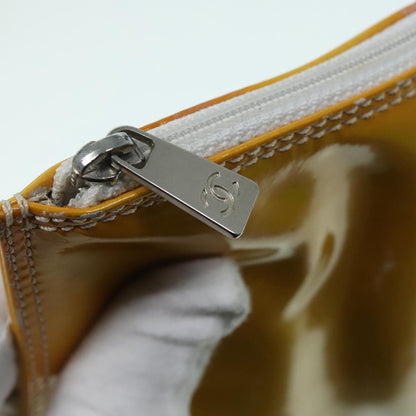 CHANEL COCO Mark Hand Bag Patent leather Yellow CC bs18402