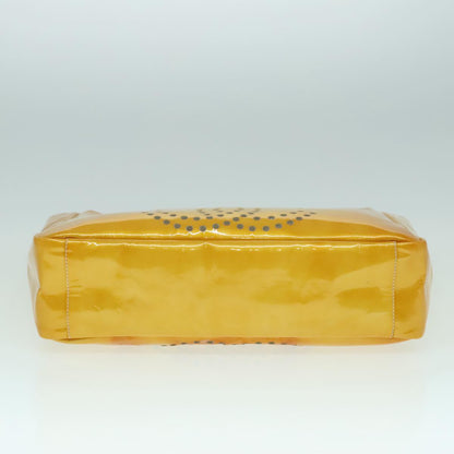 CHANEL COCO Mark Hand Bag Patent leather Yellow CC bs18402