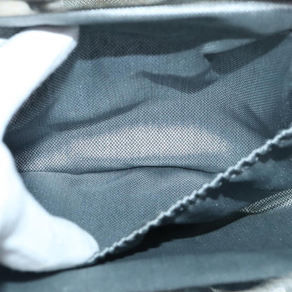 CHANEL Chain Shoulder Bag Leather Silver Black CC bs18415