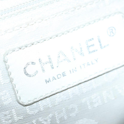 CHANEL COCO Mark Tote Bag Canvas Beige Silver CC bs18464