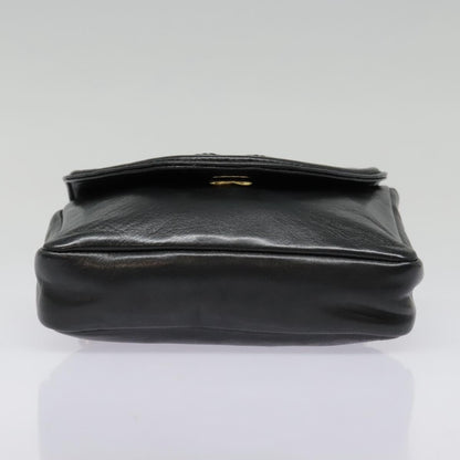CHANEL Chain Waist bag Lamb Skin Black Gold CC bs18476