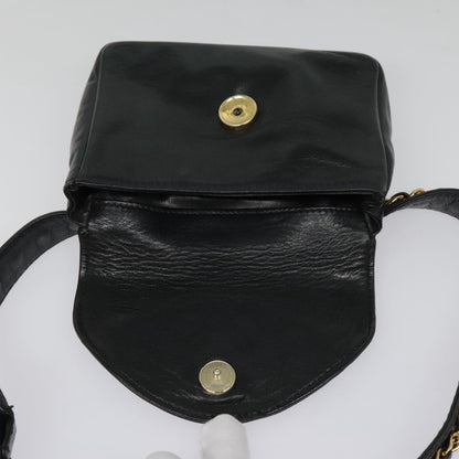 CHANEL Chain Waist bag Lamb Skin Black Gold CC bs18476