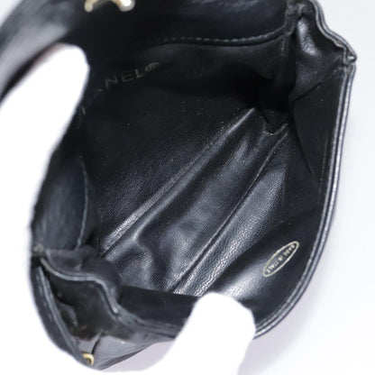 CHANEL Chain Waist bag Lamb Skin Black Gold CC bs18476