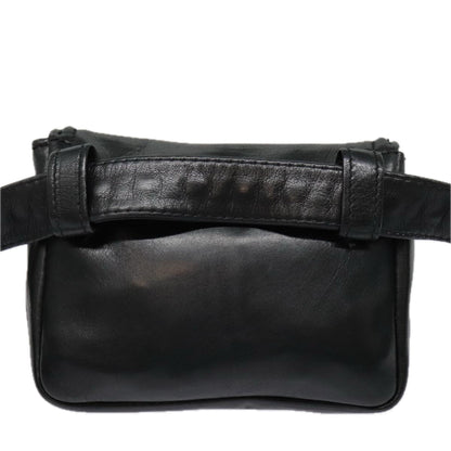 CHANEL Chain Waist bag Lamb Skin Black Gold CC bs18476