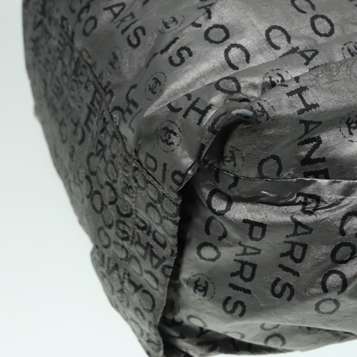 CHANEL Unlimited Tote Bag Nylon Silver CC bs18573