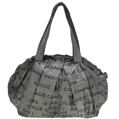 CHANEL Unlimited Tote Bag Nylon Silver CC bs18573