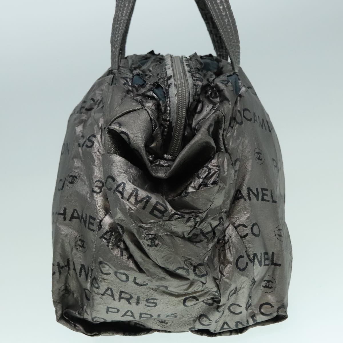 CHANEL Unlimited Tote Bag Nylon Silver CC bs18573