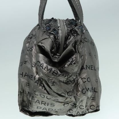 CHANEL Unlimited Tote Bag Nylon Silver CC bs18573