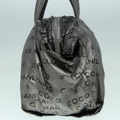 CHANEL Unlimited Tote Bag Nylon Silver CC bs18573