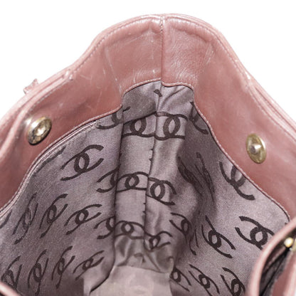 CHANEL Chain Tote Bag Leather Brown CC bs18700