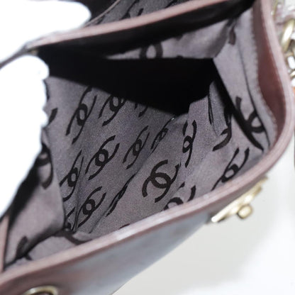 CHANEL Chain Tote Bag Leather Brown CC bs18700
