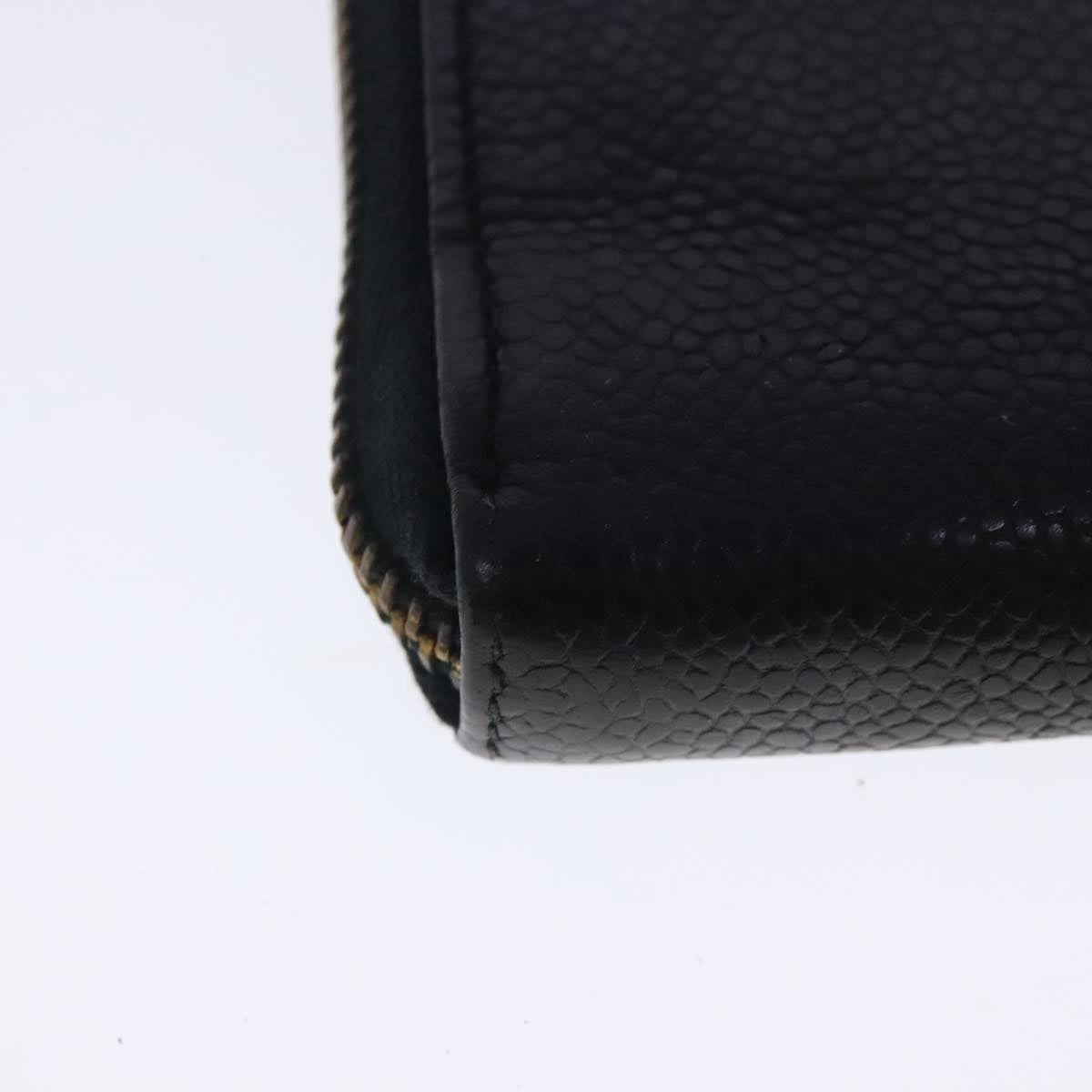 CHANEL Wallet Caviar Skin Black Gold CC bs18702