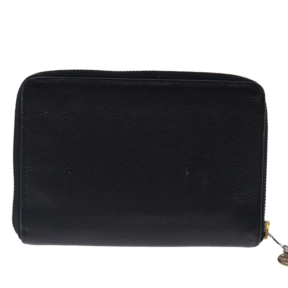CHANEL Wallet Caviar Skin Black Gold CC bs18702