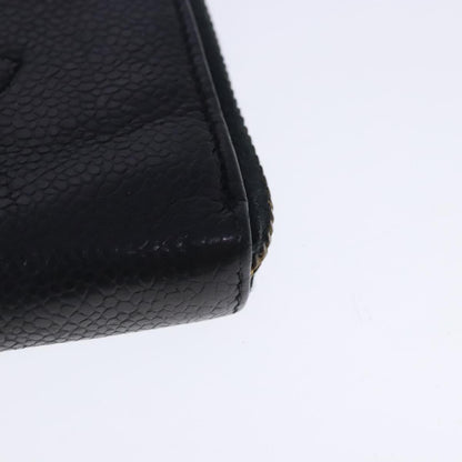 CHANEL Wallet Caviar Skin Black Gold CC bs18702
