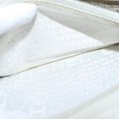 CHANEL Cambon Line Long Wallet Leather Beige Silver CC bs18722