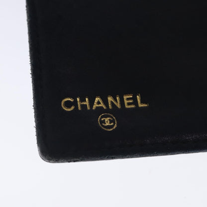 CHANEL Long Wallet Caviar Skin Black Gold CC bs18723