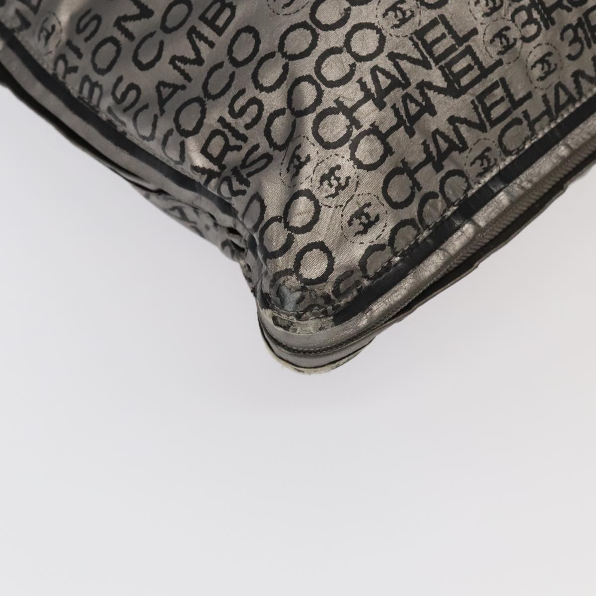 CHANEL Unlimited Tote Bag Nylon Silver CC bs18754