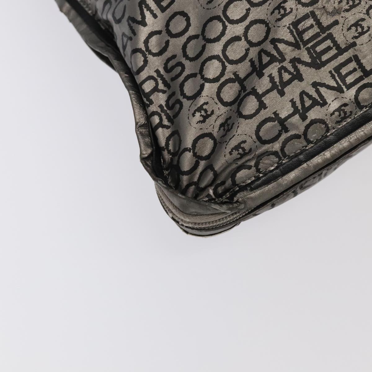 CHANEL Unlimited Tote Bag Nylon Silver CC bs18754