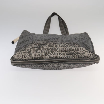 CHANEL Unlimited Tote Bag Nylon Silver CC bs18754