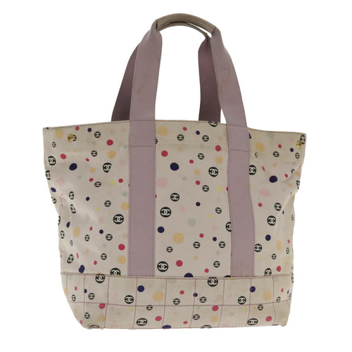 CHANEL Tote Bag Canvas Multicolor Gold CC bs18833