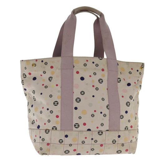 CHANEL Tote Bag Canvas Multicolor Gold CC bs18833
