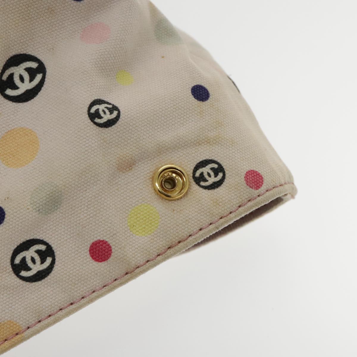 CHANEL Tote Bag Canvas Multicolor Gold CC bs18833