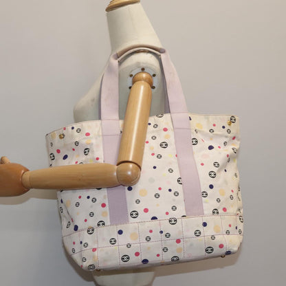 CHANEL Tote Bag Canvas Multicolor Gold CC bs18833