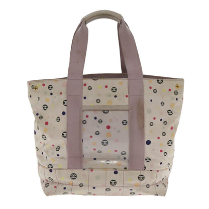 CHANEL Tote Bag Canvas Multicolor Gold CC bs18833