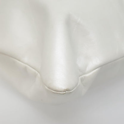 CHANEL Matelasse Hand Bag Leather White CC bs18834