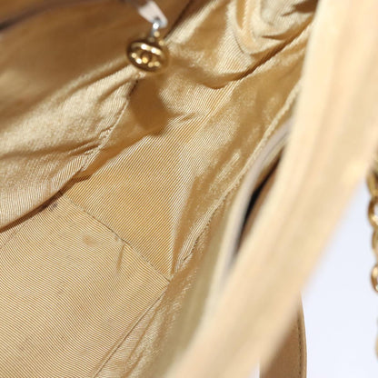 CHANEL Chain Shoulder Bag Caviar Skin Beige Gold CC bs18835