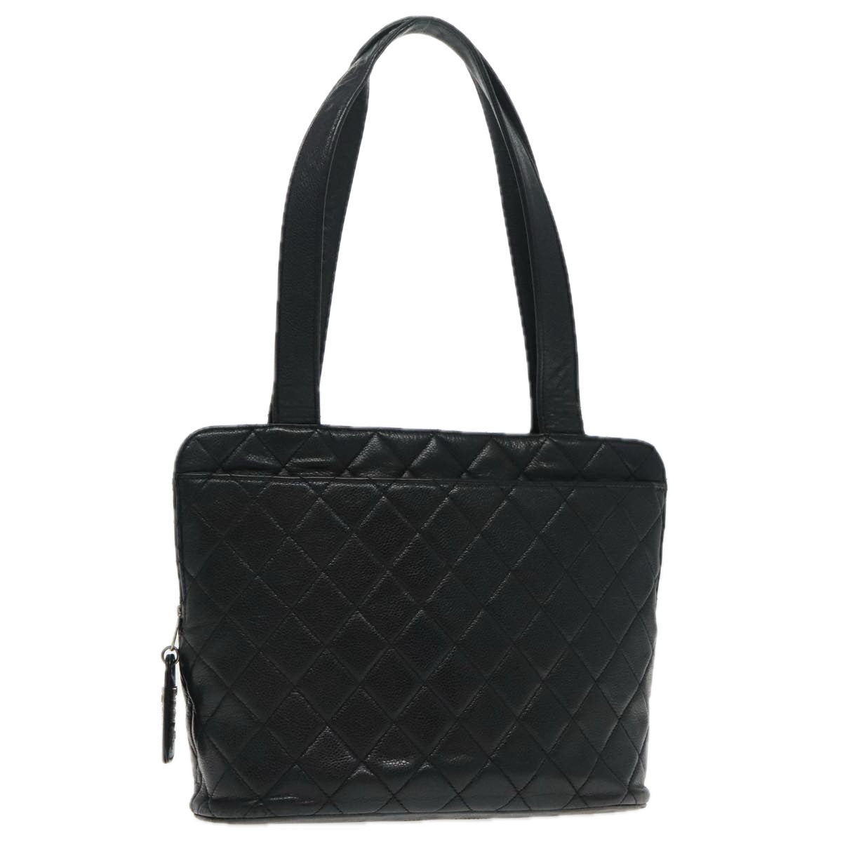CHANEL Matelasse Tote Bag Caviar Skin Black CC bs18884