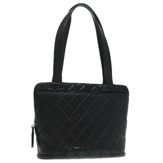 CHANEL Matelasse Tote Bag Caviar Skin Black CC bs18884