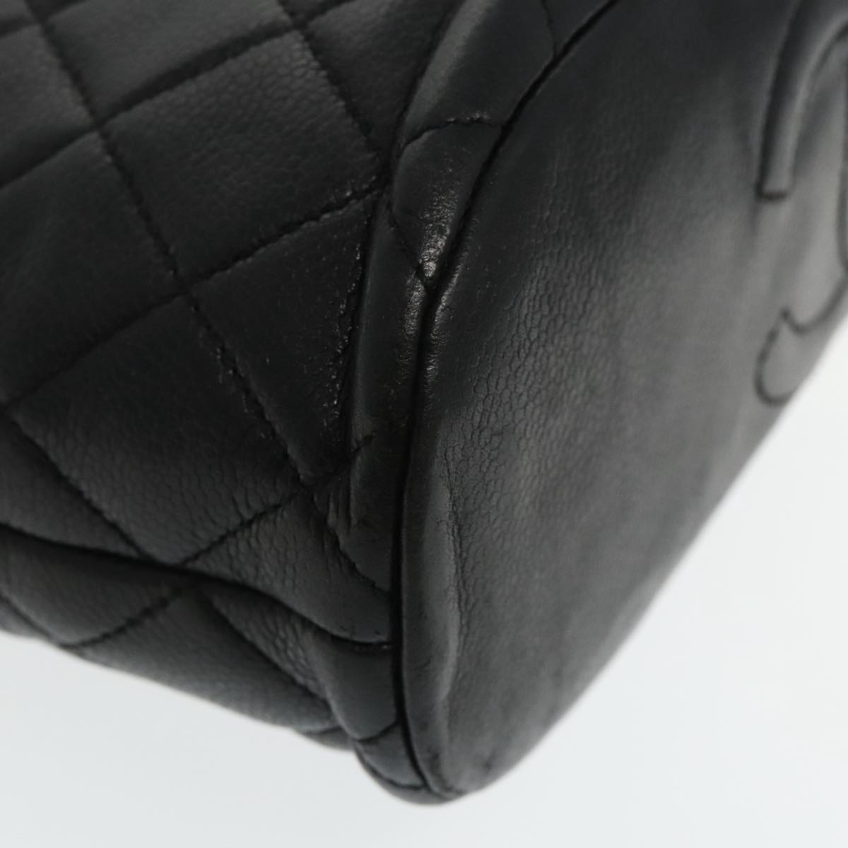 CHANEL Matelasse Tote Bag Caviar Skin Black CC bs18884