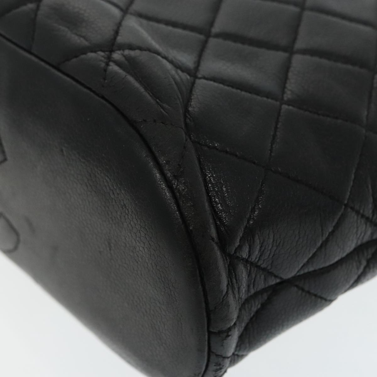CHANEL Matelasse Tote Bag Caviar Skin Black CC bs18884
